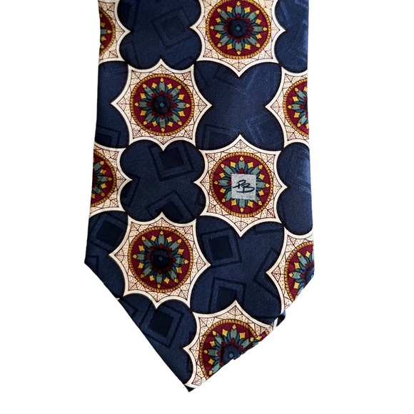 Men’s Lot of 6 Silk Geometric Neck Ties 57-58 in Pierre Balmain, American Living - Picture 4 of 12
